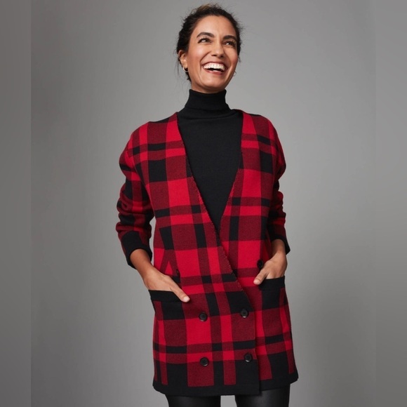 UNTUCKit Sweaters - UNTUCKit Buffalo Check Chloe Sweater Jacket 🤩
Medium‎